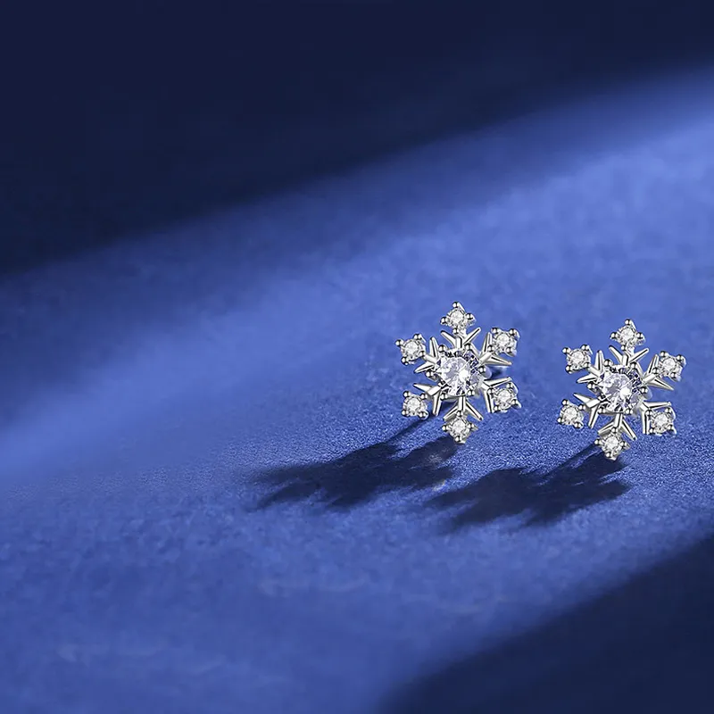 Brilliant Heart S925 Stud Earrings Women's-1