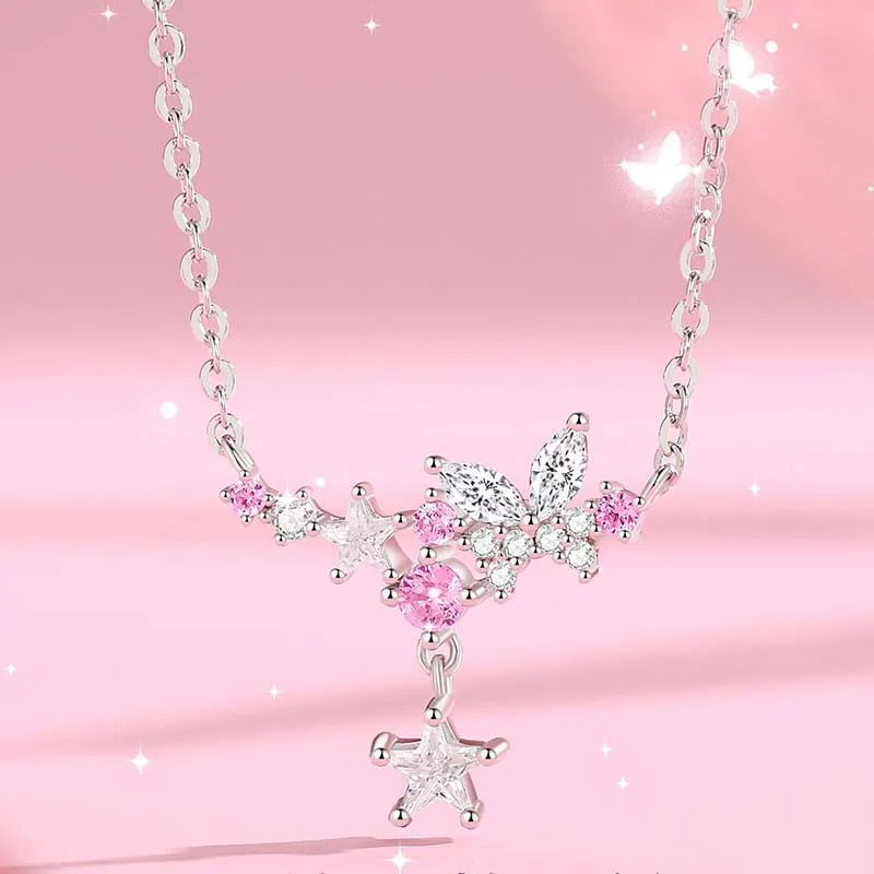 Brilliant Heart S925 Necklaces Women's-1