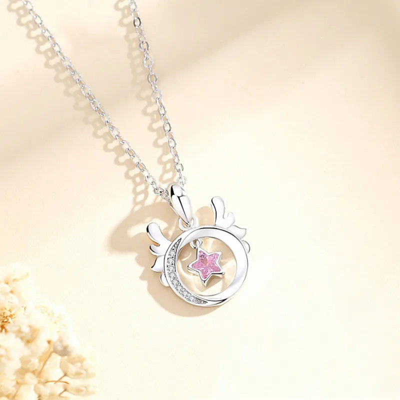 Brilliant Heart S925 Necklaces Women's-3