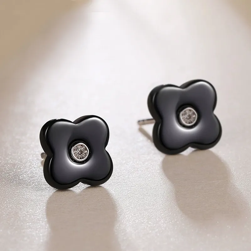 Brilliant Heart S925 Stud Earrings Women's-2