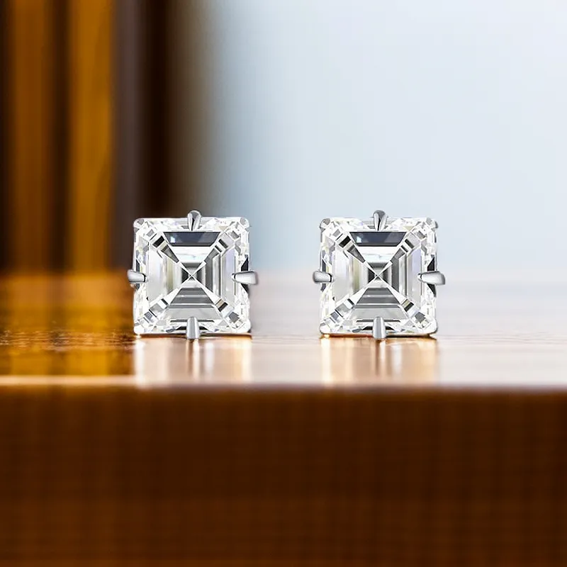 Brilliant Heart S 990 Silver Stud Earrings Women's-5
