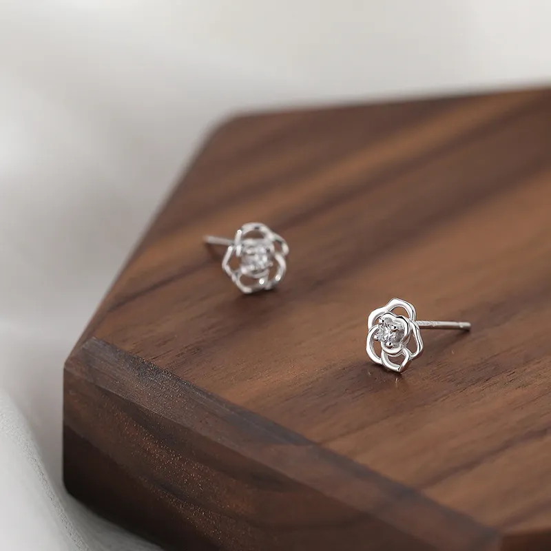 Brilliant Heart S990 Stud Earrings Women's-3
