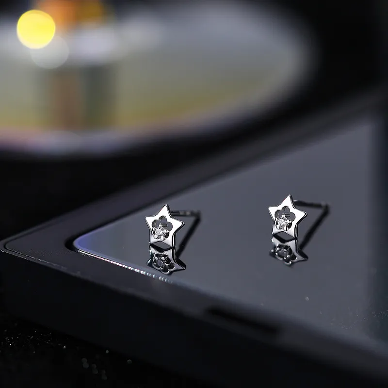 Brilliant Heart S990 Stud Earrings Women's-4