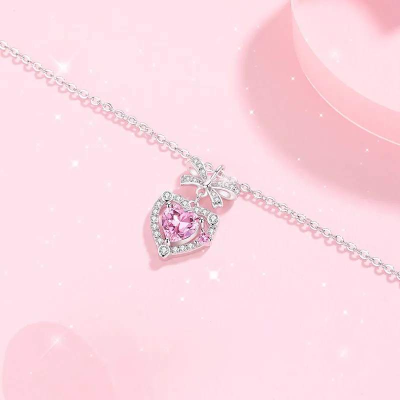 Brilliant Heart S925 Necklaces Women's-2