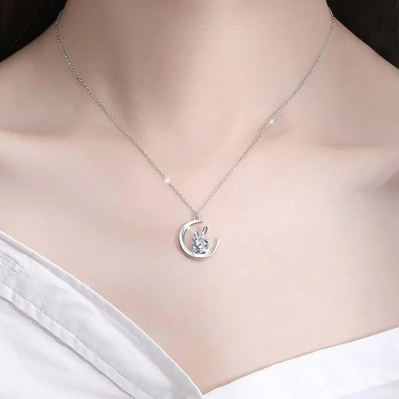 Brilliant Heart S925 Necklaces Women's-1