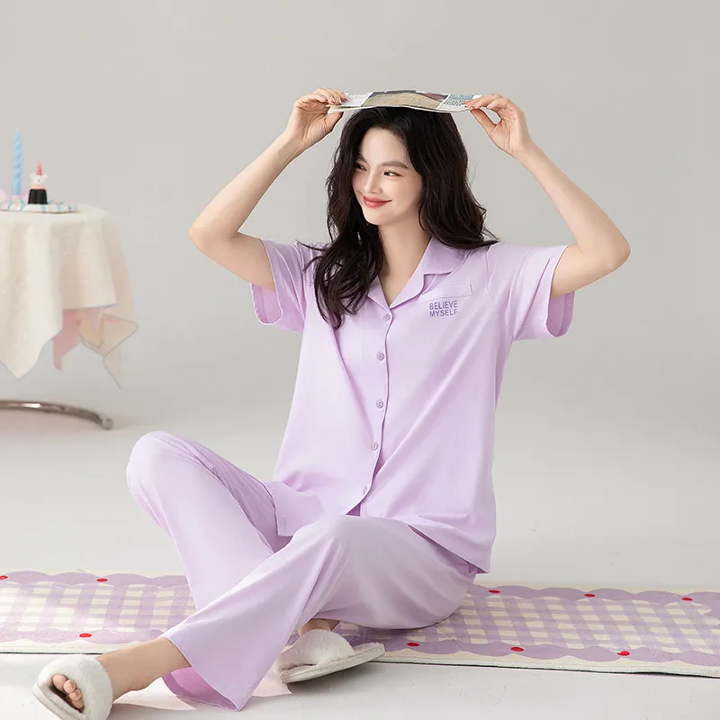 MIIOW Trend Party Series Pajama Set Women's Light Purple-3