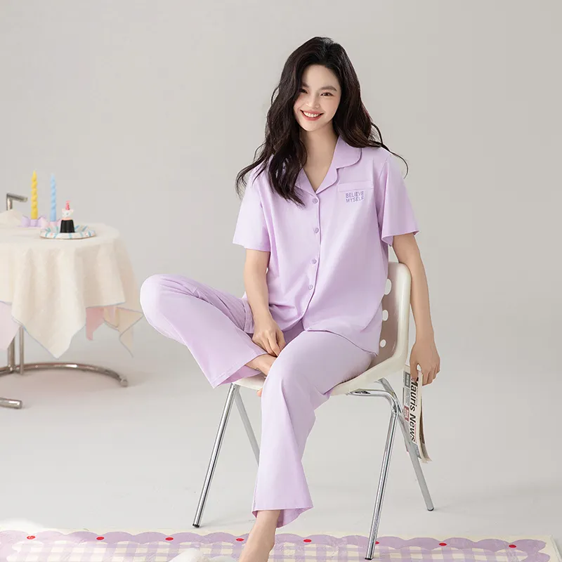 MIIOW Trend Party Series Pajama Set Women's Light Purple-1