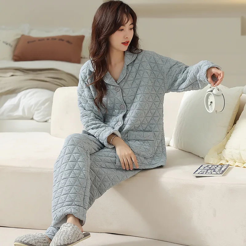 MIIOW Trend Party Series Pajama Set Women's Light Blue-2