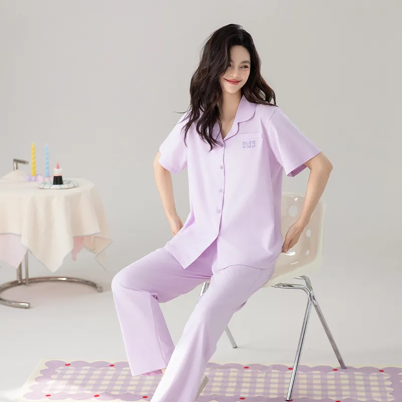 MIIOW Trend Party Series Pajama Set Women's Light Purple-4