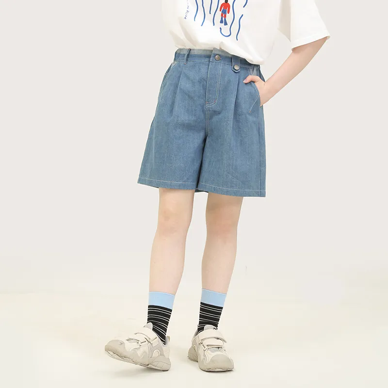 Cloud Factory Denim Shorts Women's Light Blue-2