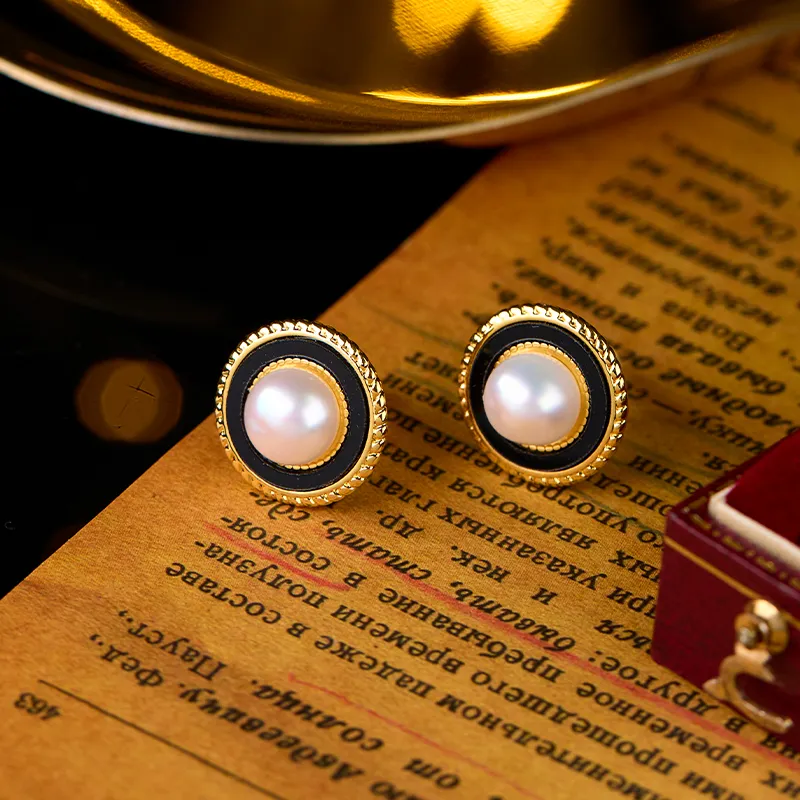 SEATINE Freshwater Pearl Stud Earrings Women's-4