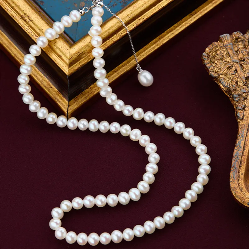 SEATINE Freshwater Pearl Necklaces Women's-2