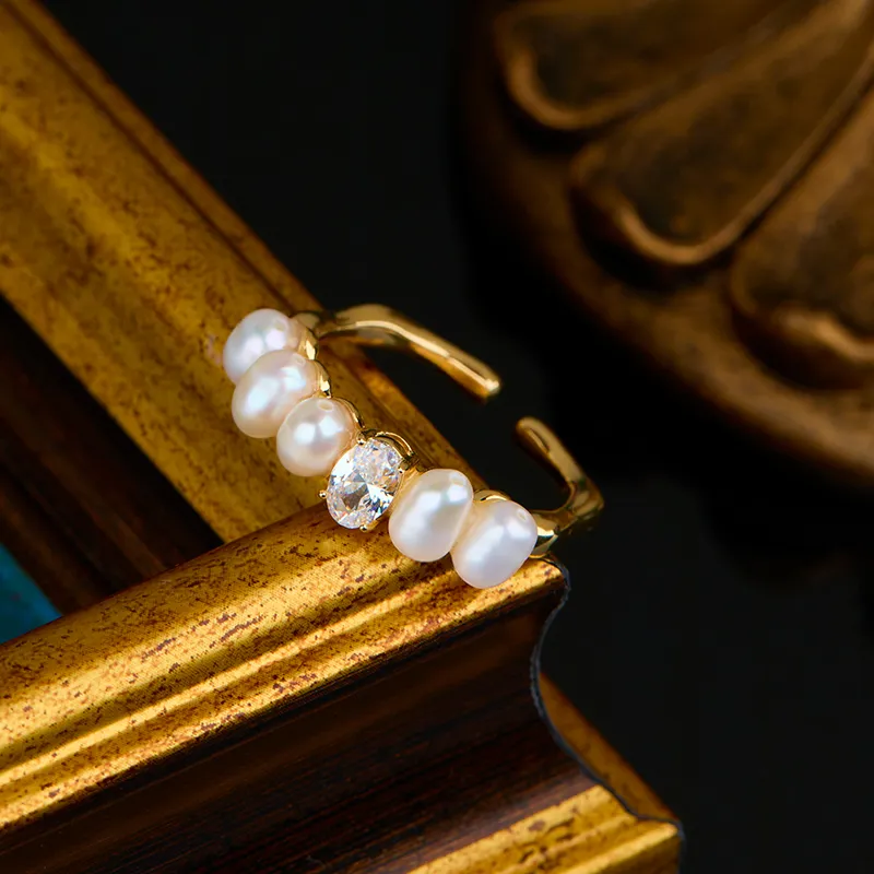 SEATINE Freshwater Pearl Rings Women's-5