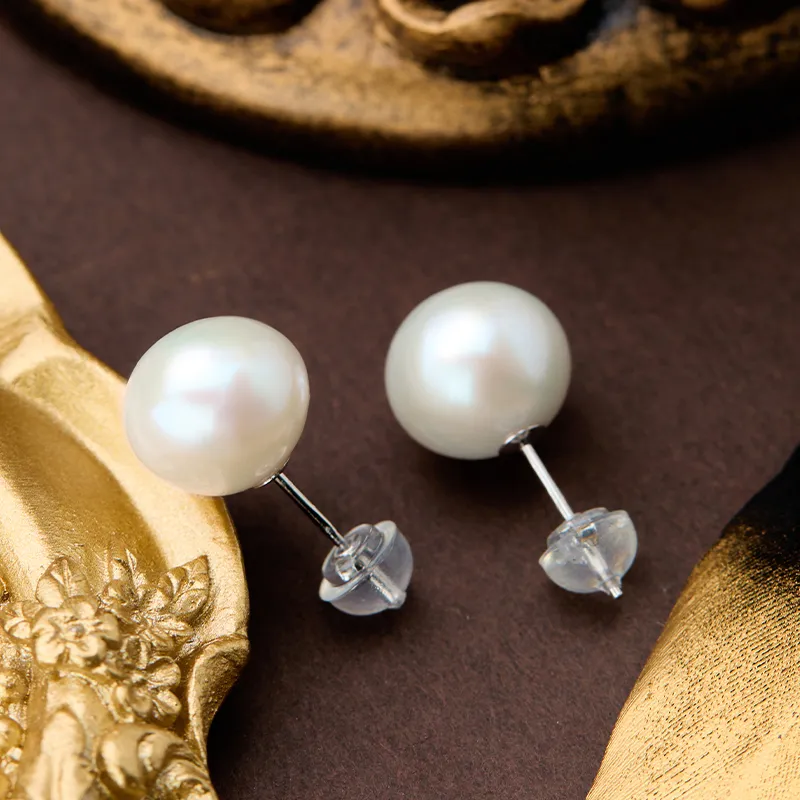 SEATINE Freshwater Pearl Stud Earrings Women's-4