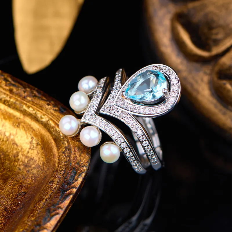 SEATINE Freshwater Pearl Rings Women's-4