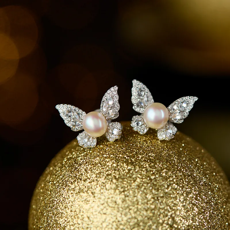 SEATINE Freshwater Pearl Pair Of Stud Earrings Women's-3