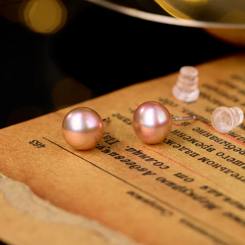 SEATINE Freshwater Pearl Stud Earrings Women's-4