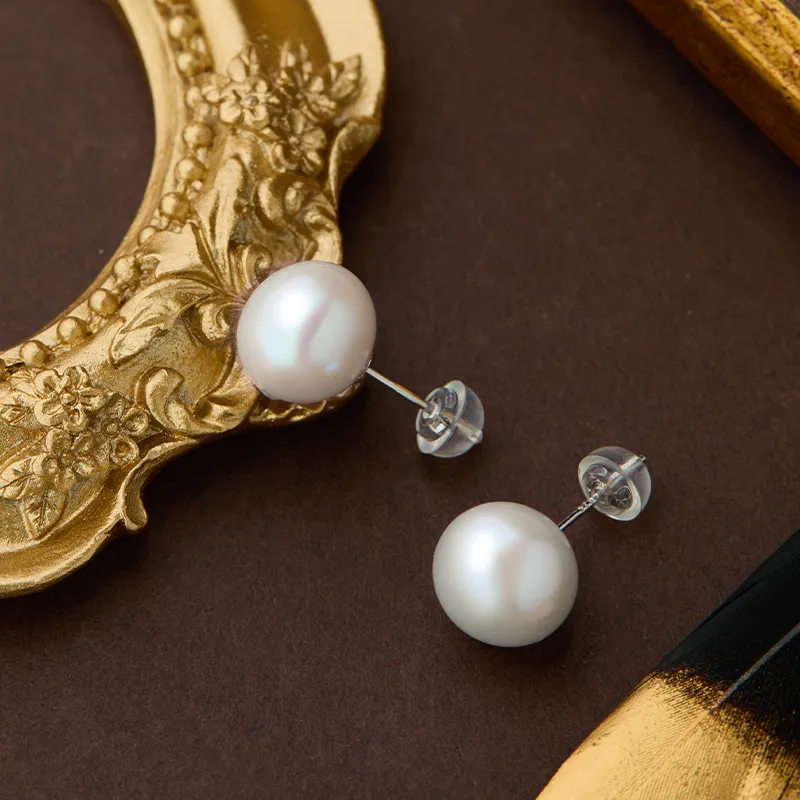 SEATINE Freshwater Pearl Stud Earrings Women's-3