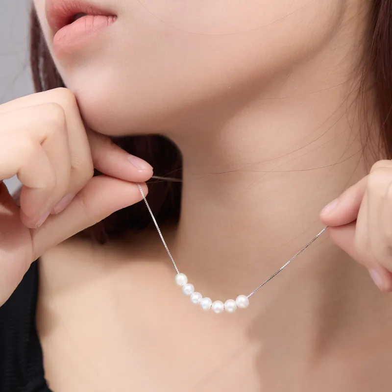 SEATINE Freshwater Pearl Smiling Necklace Women's-6