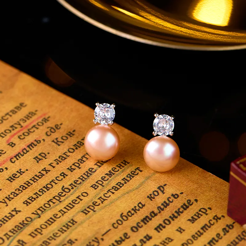 SEATINE Freshwater Pearl Stud Earrings Women's-3