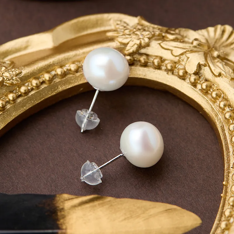 SEATINE Freshwater Pearl Stud Earrings Women's-5