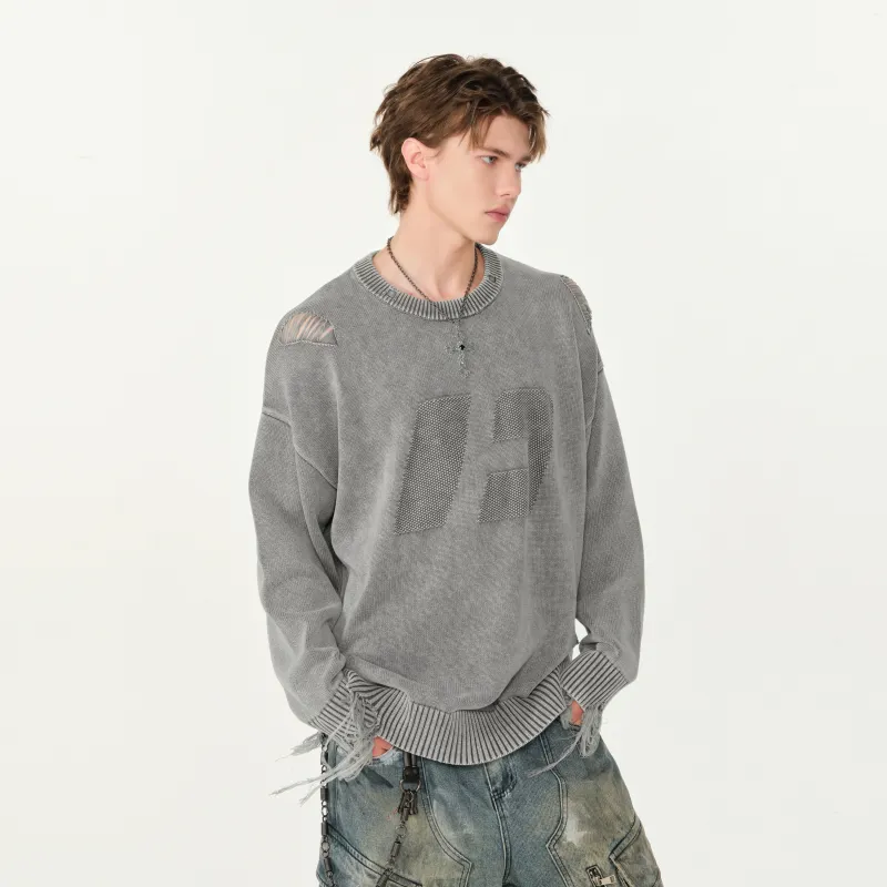FORNINES Knitted Fabric Sweater Unisex-3