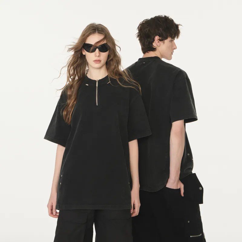 FORNINES T Shirt Unisex Washed Black-3