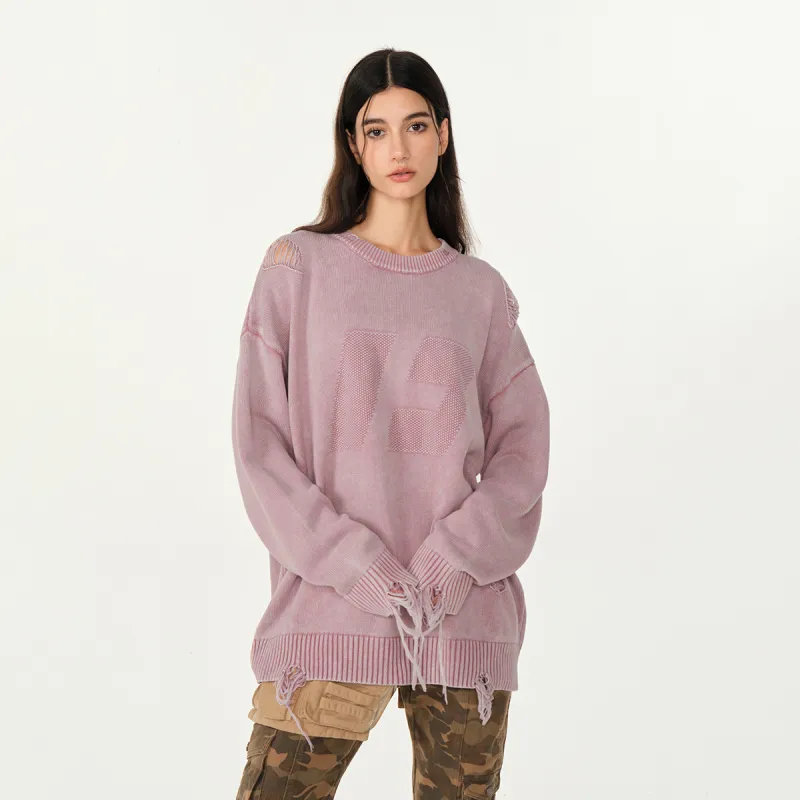 FORNINES Knitted Fabric Sweater Unisex-11