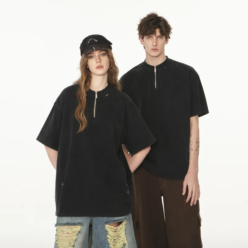 FORNINES T Shirt Unisex Washed Black-2