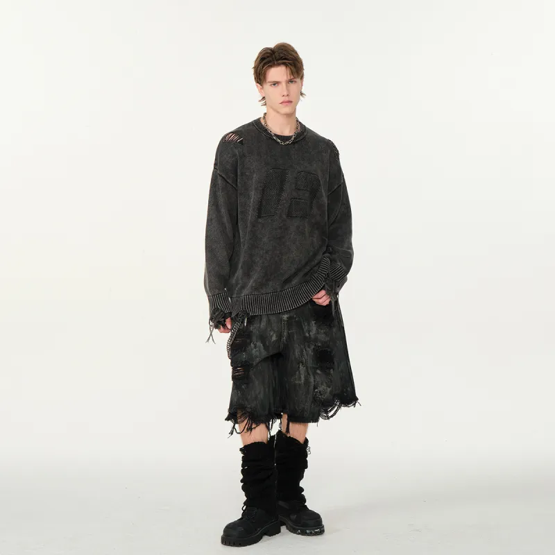 FORNINES Knitted Fabric Sweater Unisex-8