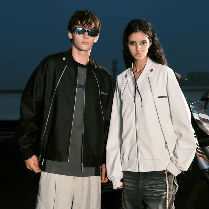 FORNINES Leather Jackets Coats Unisex-2
