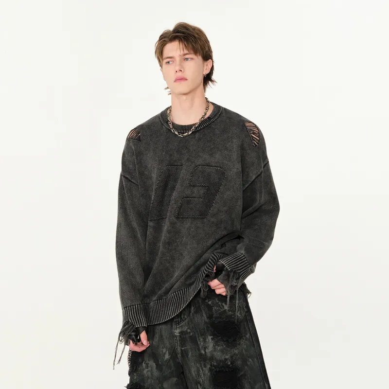 FORNINES Knitted Fabric Sweater Unisex-7