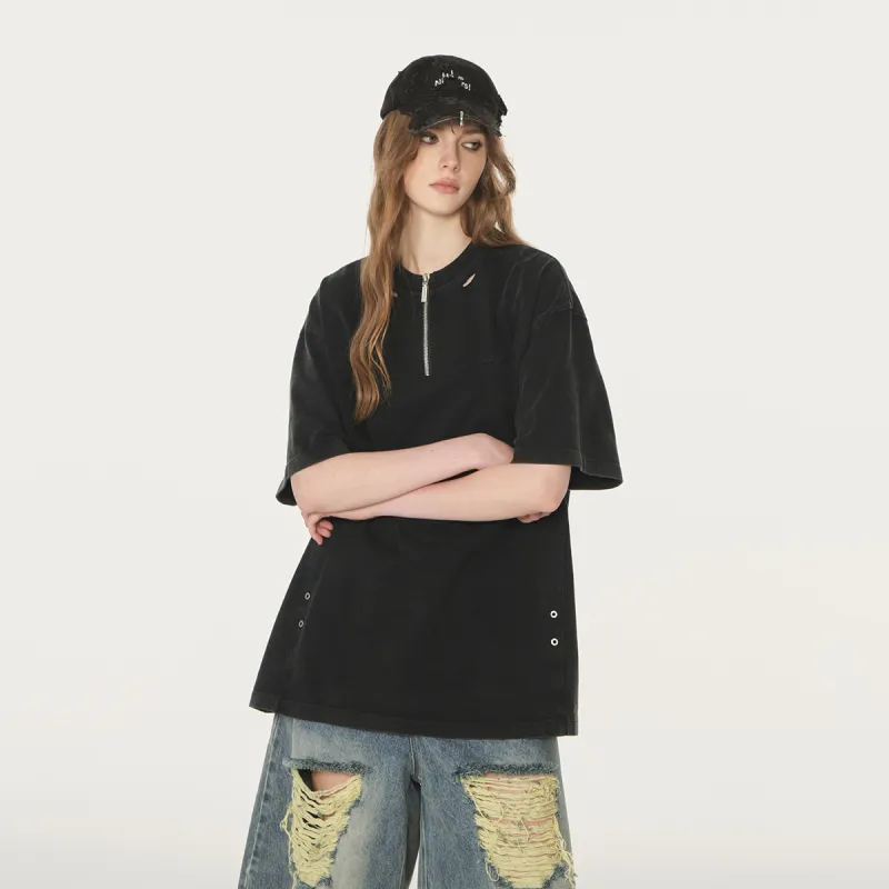 FORNINES T Shirt Unisex Washed Black-5
