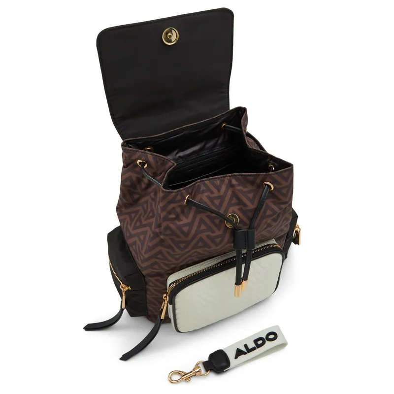 ALDO RPET Backpack Medium Size Women's Black/White Black-5