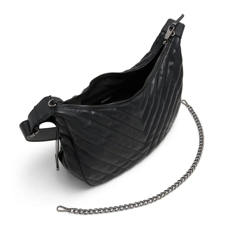 ALDO Artificial Leather Crescent Bag Shoulder Bag Medium Size Women's Black-2