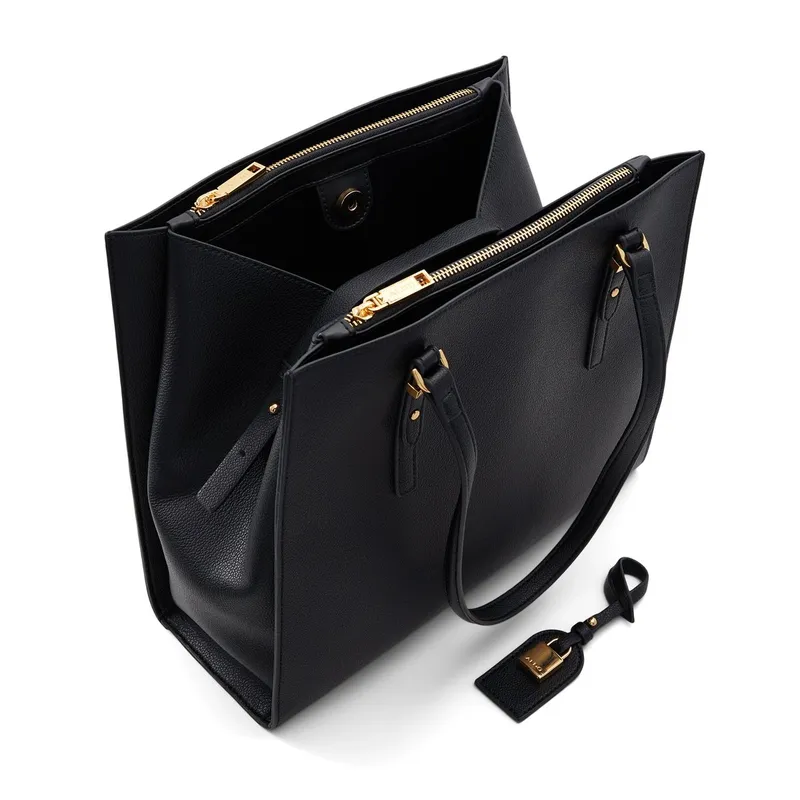ALDO Artificial Leather One Shoulder Handbag Tubas Women's Khaki/Cognac/Black-8