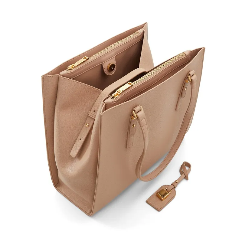 ALDO Artificial Leather One Shoulder Handbag Tubas Women's Khaki/Cognac/Black-5
