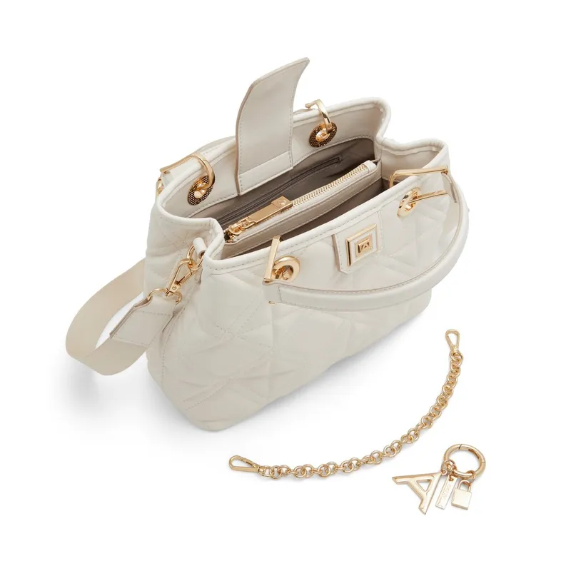 ALDO Artificial Leather Crossbody Handbag Medium Size Women's White/Black/Mixed Color-2