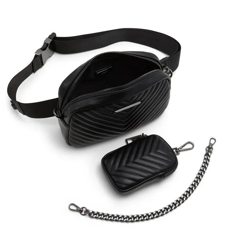 ALDO Artificial Leather Fanny Pack Small Size Women's White/Black-5