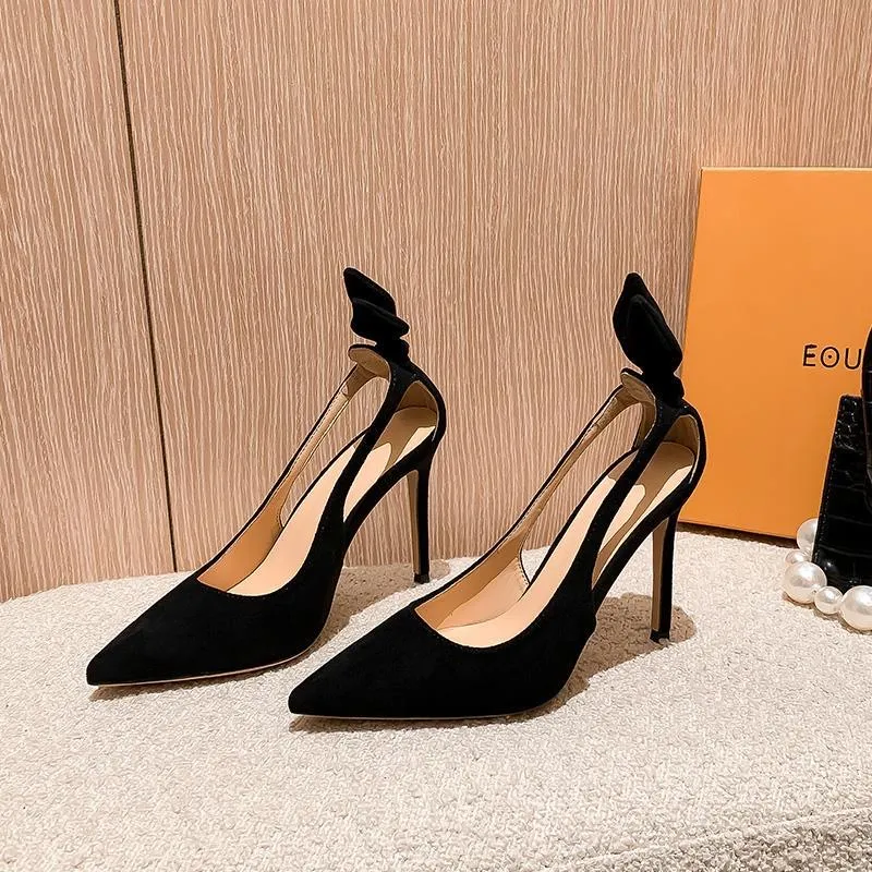 Xingdiman Slim Heel High Heels Women's Black Gift Box Set-34