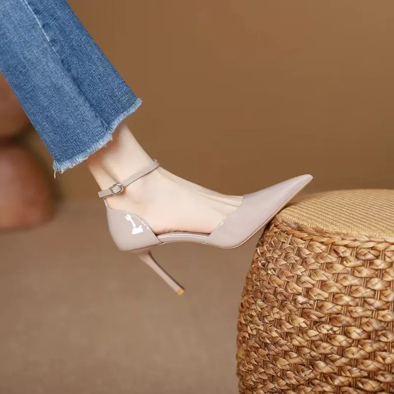 Xingdiman Slim Heel High Heels Women's Nude-4