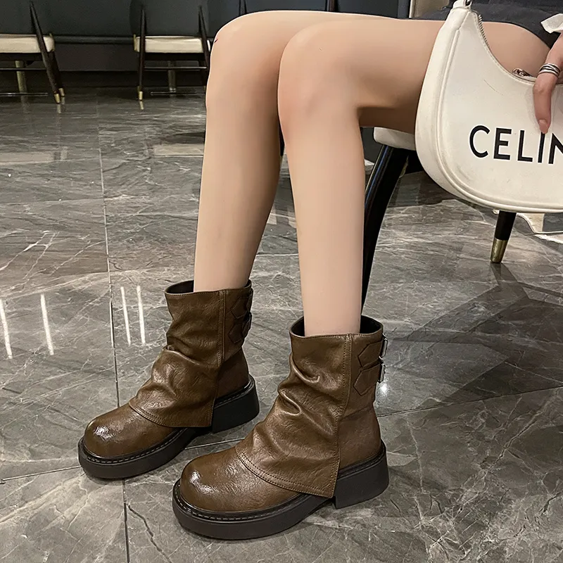 Xingdiman Ankle Boots Women's Black/Brown-13