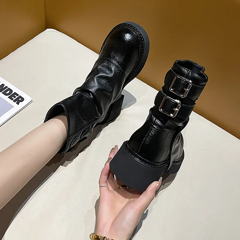 Xingdiman Ankle Boots Women's Black/Brown-1