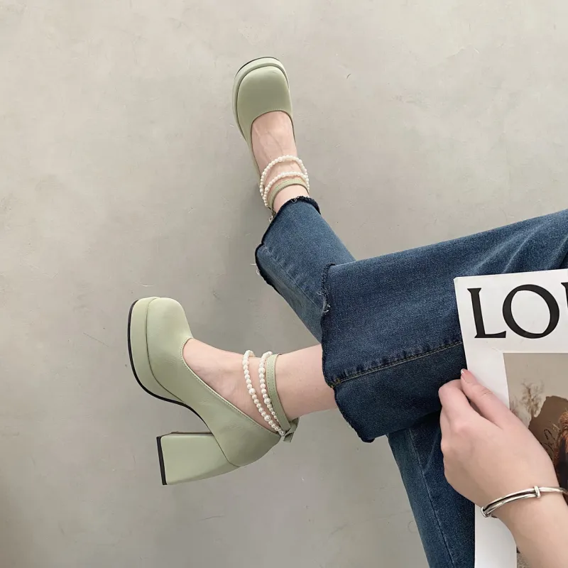 Xingdiman Chunky Heel High Heels 8cm Women's-2