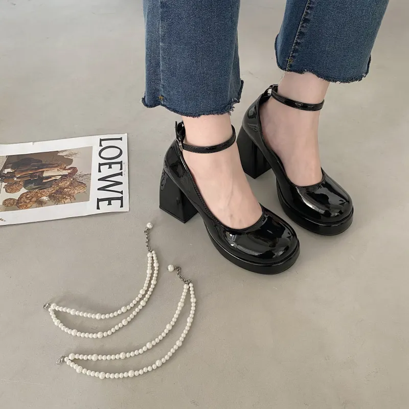 Xingdiman Chunky Heel High Heels 8cm Women's-9