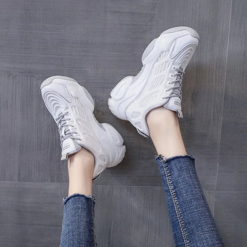 Xingdiman Lightweight Height Increasing Chunky Sneakers Women's-8
