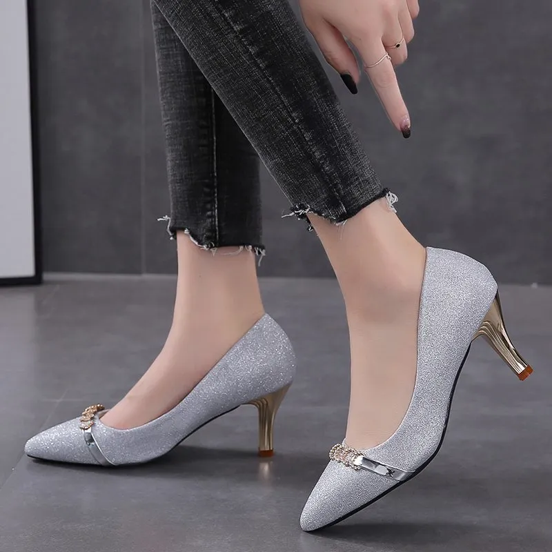 Xingdiman High Heels Women's Gold-28