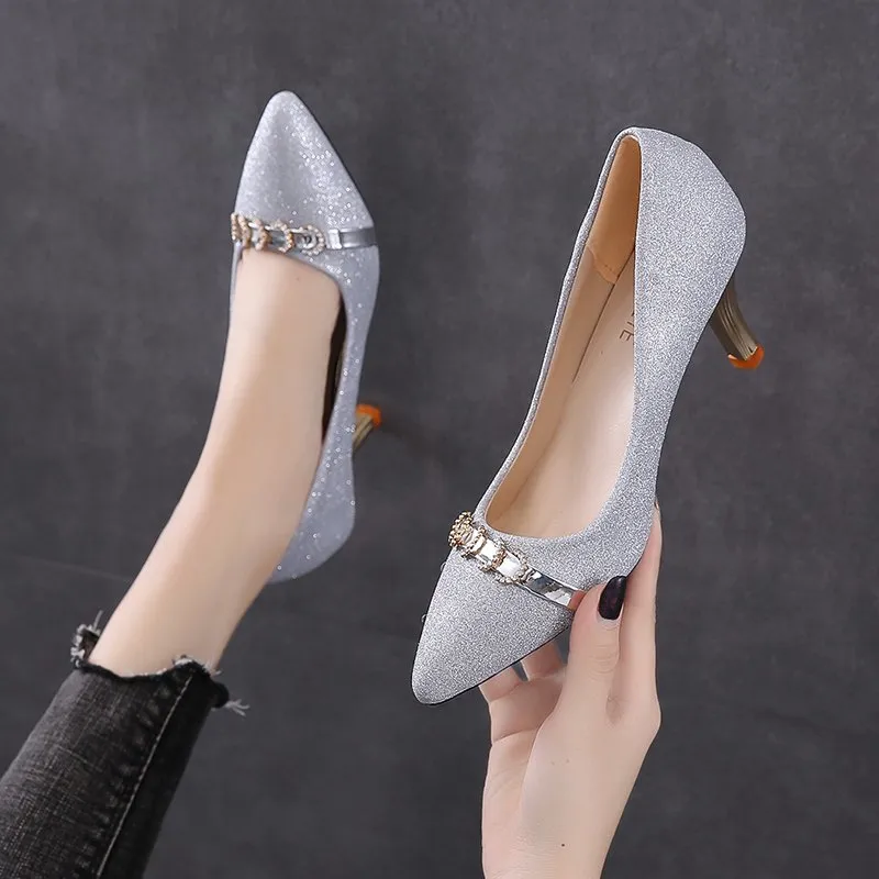 Xingdiman High Heels Women's Gold-29