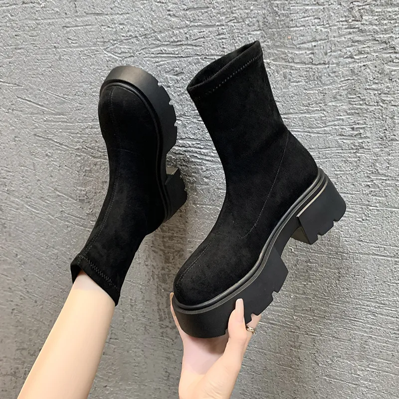 Xingdiman Ankle Boots Women's Khaki, Black-7
