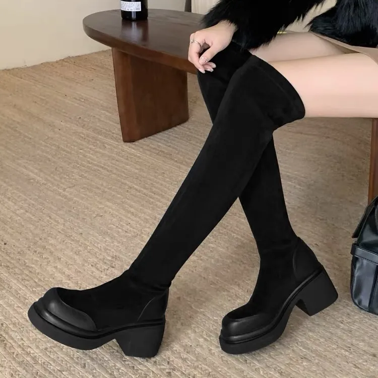 Xingdiman Over the knee Boots Women's Black-3